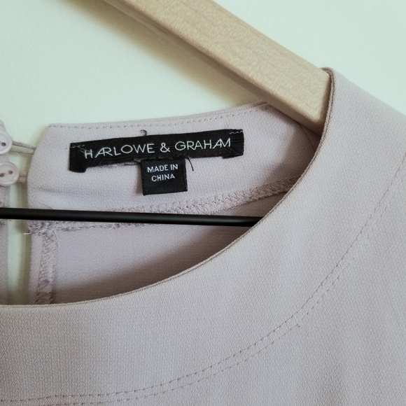 PALE MAUVE CROPPED BLOUSE - Picture 3 of 4